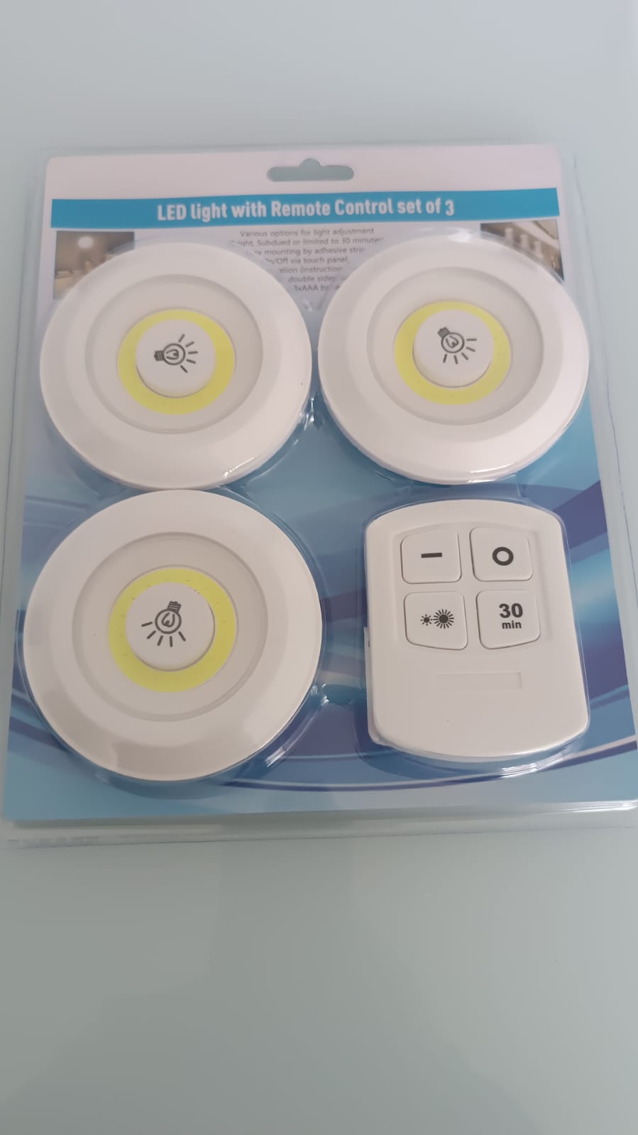 Set de 3 Luces LED con Control – Ilumina Cualquier Espacio sin Cables 🔋💡