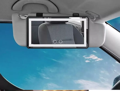 Espejo de Maquillaje con Luz LED para Auto – Recargable y Compacto