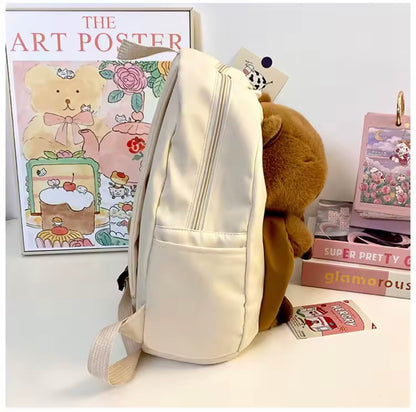 🎒 Mochila Capibara de Felpa – ¡Tierna, Cómoda y Súper Funcional! 🐹💖