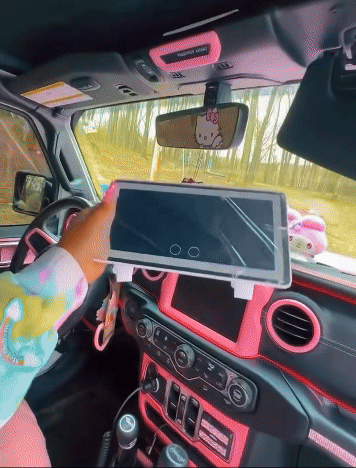 Espejo de Maquillaje con Luz LED para Auto – Recargable y Compacto