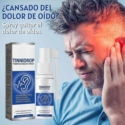 Tinnidrop Spray Limpiador de Oído – Alivia Tinnitus, Otitis y Mejora la Audición sin Medicamentos